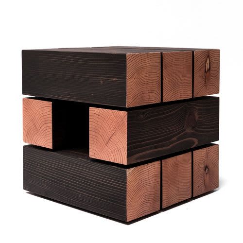 Stacked Cube | Sculptures by Bradley Duncan Studio | Indie Congress, Ace Hotel Theater DTLA 2019 in Los Angeles. Item made of wood