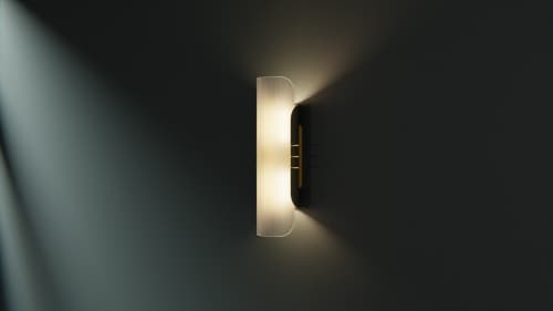 Vitrine | Sconces by ILANEL Design Studio P/L. Item composed of brass and glass in art deco or modern style