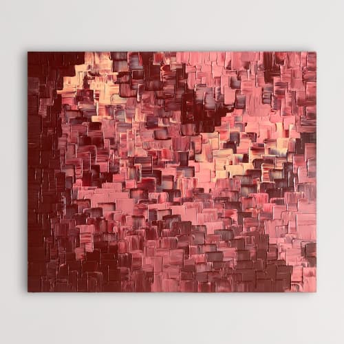Creamy Strawberry (SOLD) | Oil And Acrylic Painting in Paintings by Alessia Lu. Item made of canvas works with contemporary & modern style