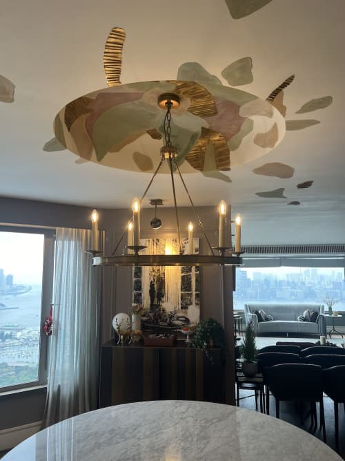 Ceiling Intrados Texture Artwork | Murals by Elsa Jeandedieu Studio. Item made of stone works with minimalism & contemporary style