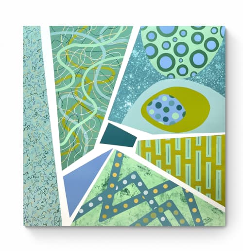 Surface Meeting 4 | Oil And Acrylic Painting in Paintings by Cristina Dalla Valentina. Item composed of canvas in contemporary style