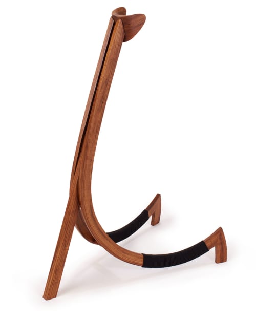 Guitar Stand Sculpture | Furniture by Dzenitis Art and Engineering LLC. Item composed of wood compatible with contemporary and modern style