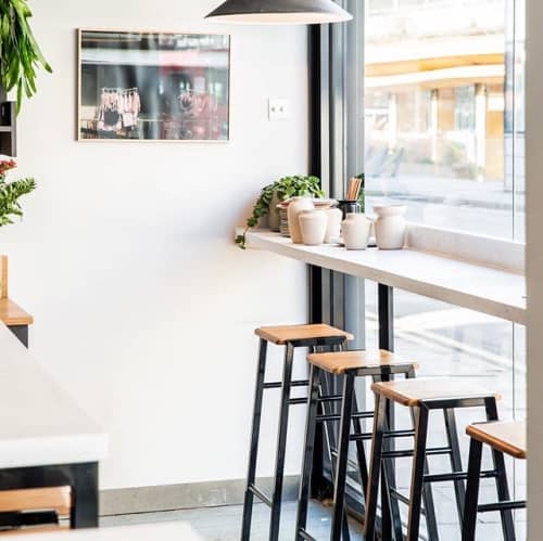 Peg Stool | Chairs by Stoop Workshop | Peg in London. Item made of oak wood with steel