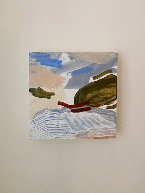 “Koi pond” original canvas piece | Oil And Acrylic Painting in Paintings by Quinn Dimitroff. Item made of canvas with synthetic