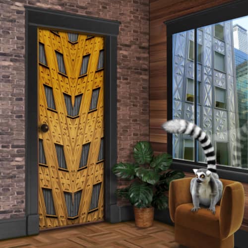 Skyscraper 1 Door | Furniture by Blue Bliss. Item composed of wood in contemporary or eclectic & maximalism style
