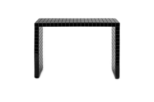 Short Console Table, Black | Desk in Tables by IKON KØBENHAVN. Item composed of ceramic
