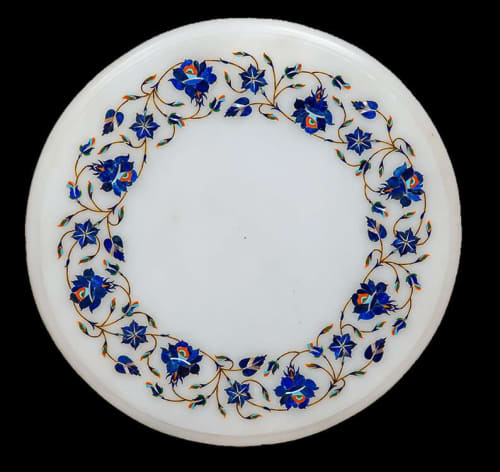 white marble table, coffee table, end table, tabletop | Tables by Innovative Home Decors. Item made of marble works with country & farmhouse & art deco style