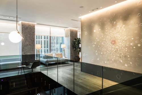 Copper Leaf Starburst | Murals by Elsa Jeandedieu Studio. Item composed of copper