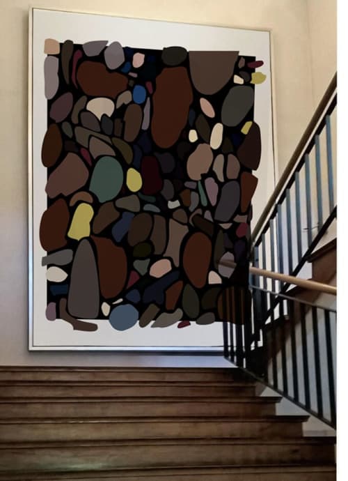 EDITION PRINT BROWN PEBBLES | Prints by Richard Gene Barbera | Burton New York City Store in New York. Item made of paper