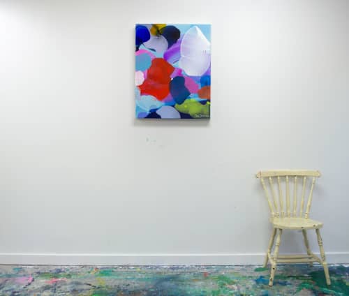 Stepping Inside | Oil And Acrylic Painting in Paintings by Claire Desjardins. Item made of canvas with synthetic
