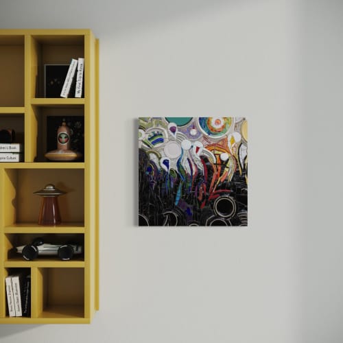 Ascending from Darkness | Wall Sculpture in Wall Hangings by Gila Mosaics Studio. Item made of ceramic with glass works with contemporary style