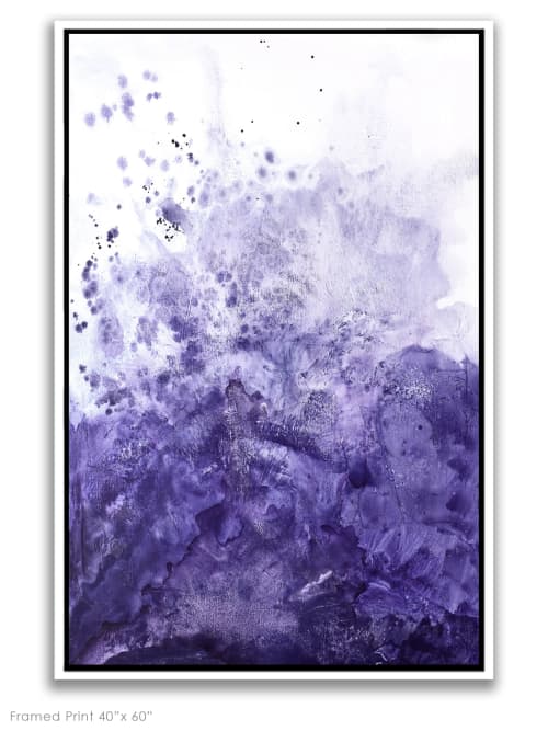 Water & Salt Purple | Oil And Acrylic Painting in Paintings by Nicolette Atelier. Item composed of canvas & synthetic