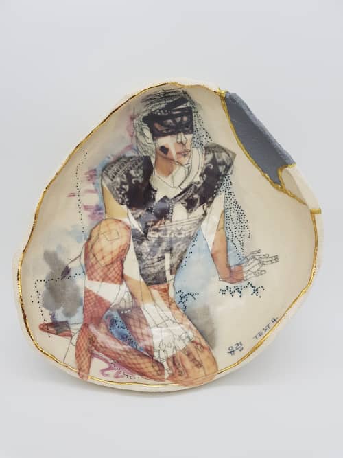 Adidas man | Decorative Bowl in Decorative Objects by Yurim Gough | Cambridge in Cambridge. Item made of stoneware