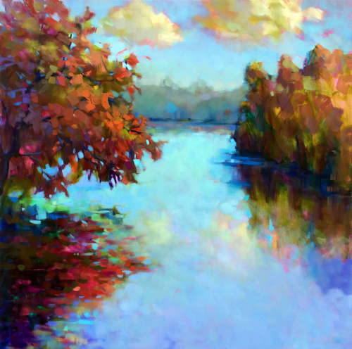 Garnet Reflections | Paintings by Trisha Adams | Mount Carmel Grove City in Grove City. Item composed of canvas compatible with contemporary style