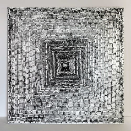 Silver Way (SOLD) | Oil And Acrylic Painting in Paintings by Alessia Lu. Item made of canvas compatible with contemporary and industrial style