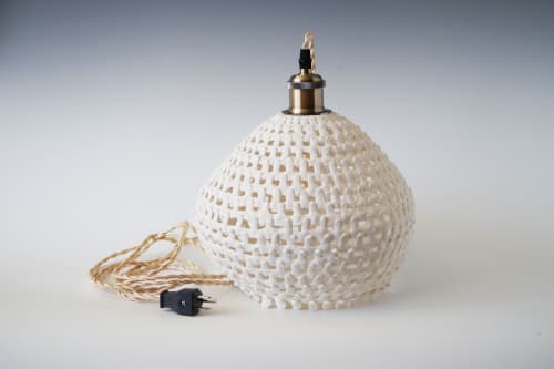 Porcelain Pendant Lamp | Pendants by SevaCeramics. Item made of ceramic