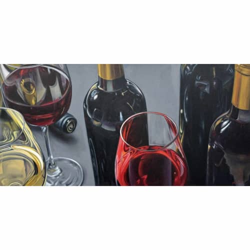 'Old Friends' Original Oil Painting | Oil And Acrylic Painting in Paintings by Jenny Stewart's Fine Art. Item made of canvas compatible with mid century modern and contemporary style