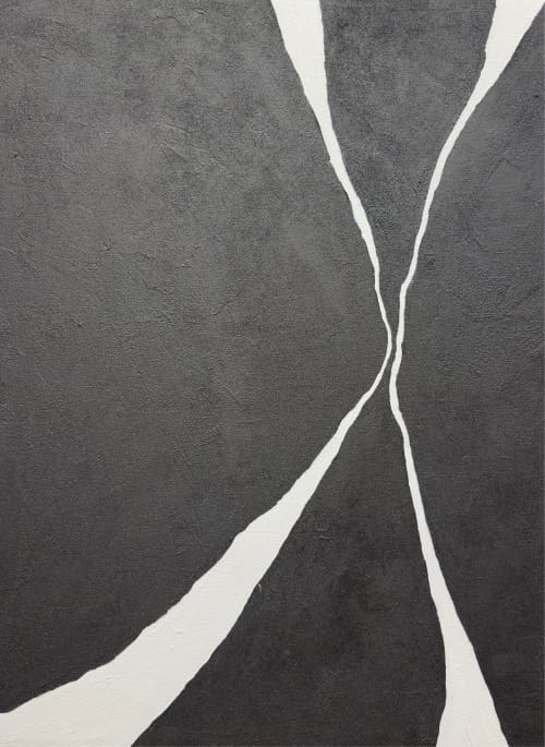 Split | Oil And Acrylic Painting in Paintings by Anastasiia Krykun. Item composed of canvas in contemporary style