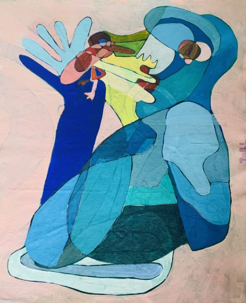 Transmission of power | Oil And Acrylic Painting in Paintings by Tori Swanson. Item composed of canvas and synthetic