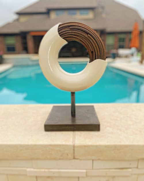 Torus 1 (Ontogeny) - Indoor Metal Sculpture | Sculptures by David Mills Studio. Item composed of metal in minimalism or mid century modern style