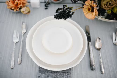 Dinner Set in Matte White | Plate in Dinnerware by Bridget Dorr. Item composed of stoneware