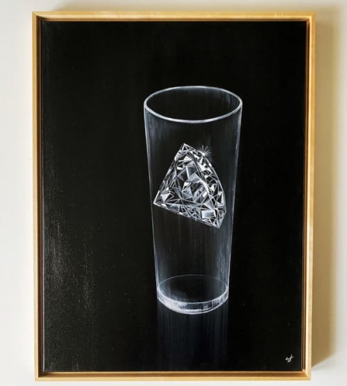 Realistic Diamond Painting | Oil And Acrylic Painting in Paintings by NAMYOONSOOART. Item made of canvas with synthetic