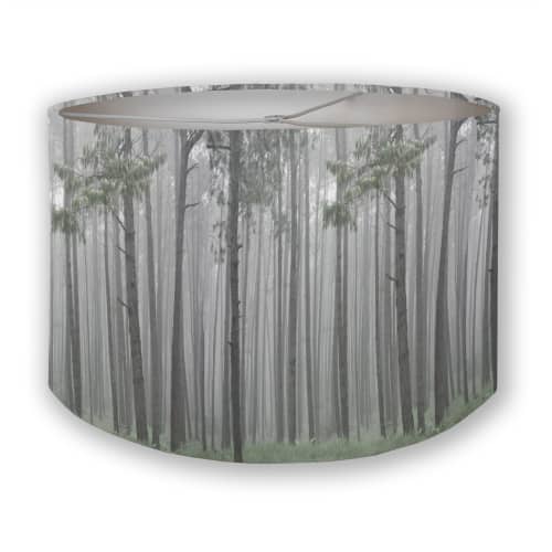 Foggy Forest Lampshade | Floor Lamp in Lamps by Ri Anderson. Item made of paper