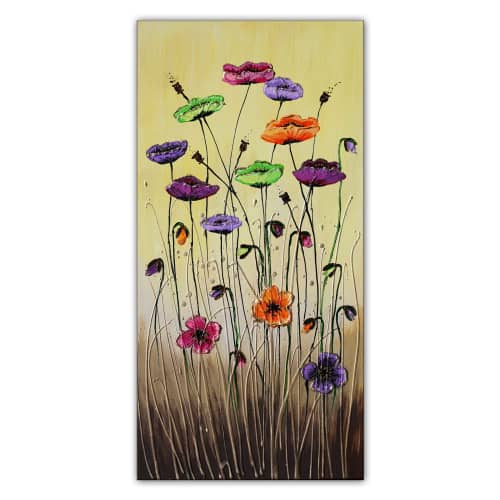 Flowers of Hope | Oil And Acrylic Painting in Paintings by Amanda Dagg. Item made of canvas with synthetic