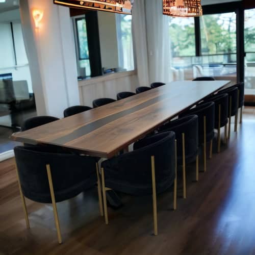 Epoxy Dining Table, Epoxy Resin Table, Epoxy Wood Table | Tables by Innovative Home Decors. Item made of wood works with country & farmhouse & art deco style