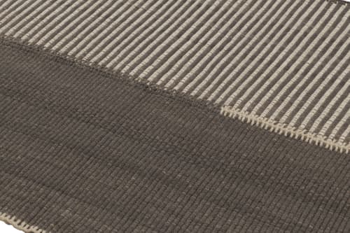 Rug & Kilim's Accent Kilim, Gray Field with Beige Textural | Area Rug in Rugs by Rug and Kilim