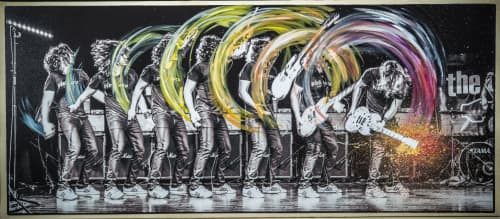 Rock Ink. - Phil X | Mixed Media by Pete Kasprzak. Item composed of canvas