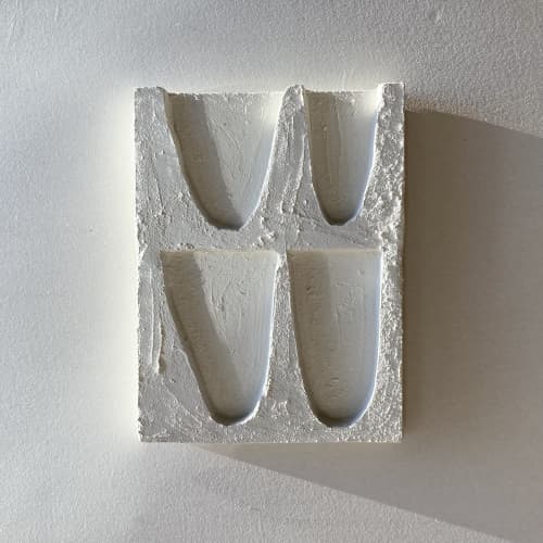 ‘Cede’ | Wall Sculpture in Wall Hangings by Greyya Jay. Item made of wood with cement