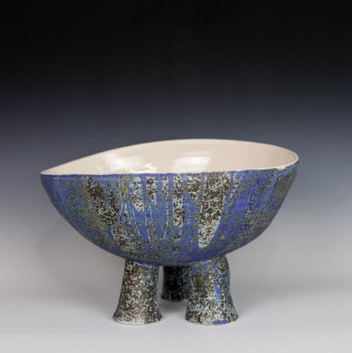 Tripod Bowl | Decorative Bowl in Decorative Objects by Lisa B. Evans Ceramics. Item made of ceramic compatible with minimalism and contemporary style