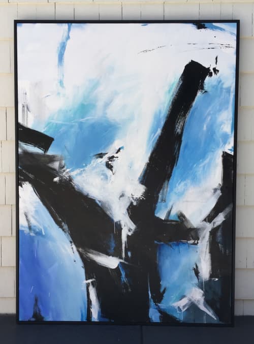 Abstract painting "Breakwater on the Sound" | Paintings by Emilia Dubicki | Nordstrom in Norwalk