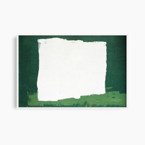 'Green Wall' minimalist geometric abstract art photograph | Photography by PappasBland. Item composed of paper compatible with minimalism and contemporary style