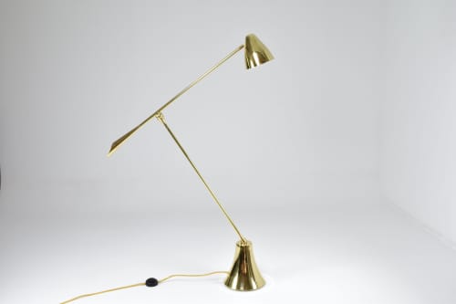 Equilibrium VIII | Floor Lamp in Lamps by Jonathan Amar Studio | 36 Rue Lebour in Montreuil. Item composed of brass