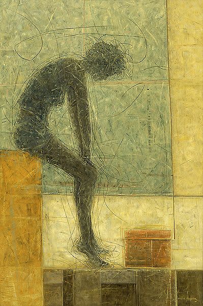 Erica Hopper "Hour's Embrace" | Oil And Acrylic Painting in Paintings by YJ Contemporary Fine Art | YJ Contemporary Fine Art in East Greenwich. Item made of canvas