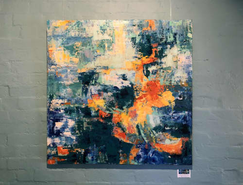 "River of Golden Dreams" | Oil And Acrylic Painting in Paintings by Shan Richards | Black Toast Cafe in Annandale. Item composed of canvas and synthetic