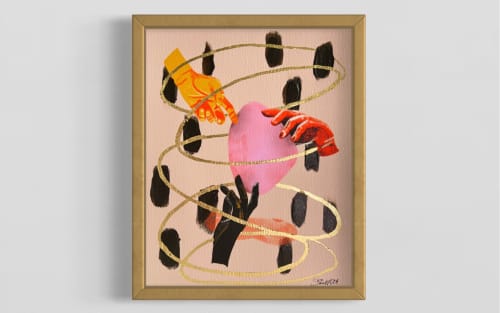 Burned | Oil And Acrylic Painting in Paintings by Sine Wilt. Item made of paper compatible with contemporary and eclectic & maximalism style