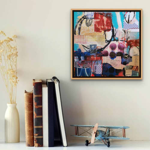 Number 1 Question (unframed) | Mixed Media by Julie A Bell. Item made of canvas
