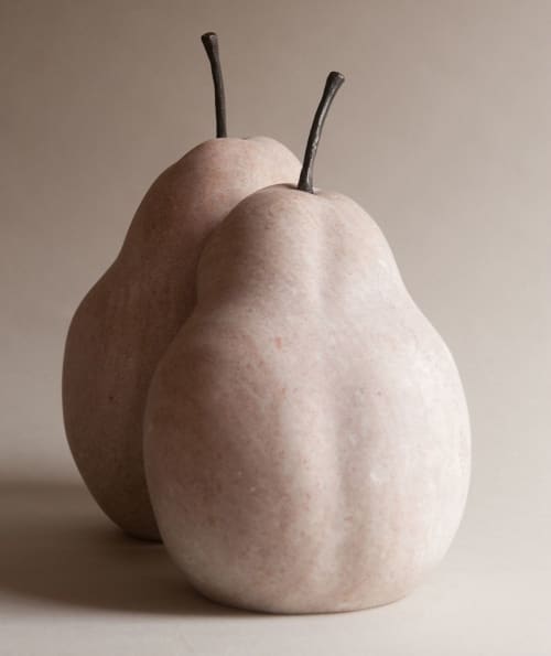 Series of Pears | Public Sculptures by Jim Sardonis. Item made of bronze with granite