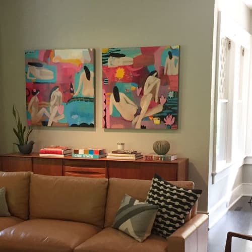 Paintings | Oil And Acrylic Painting in Paintings by Lucy Schappy. Item made of canvas