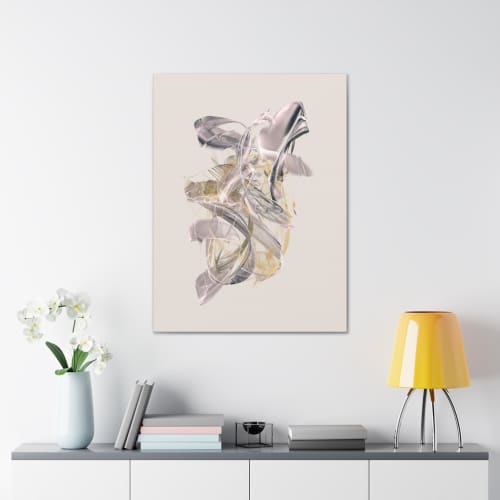 Convolution 18076 rose | Prints in Paintings by Rica Belna. Item made of canvas works with minimalism & contemporary style