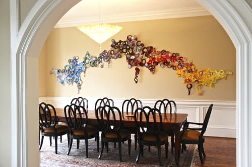 Knowledge Overcomes Ignorance As Sunlight Darkness | Wall Sculpture in Wall Hangings by Leisa Rich. Item made of fabric & paper