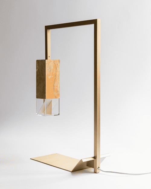 Lamp/Two YELLOW | Table Lamp in Lamps by Formaminima. Item made of brass & marble compatible with contemporary style