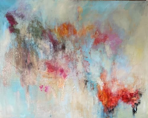 A New Day, large scale abstract for the home or office | Oil And Acrylic Painting in Paintings by The Mink Gallery. Item made of synthetic