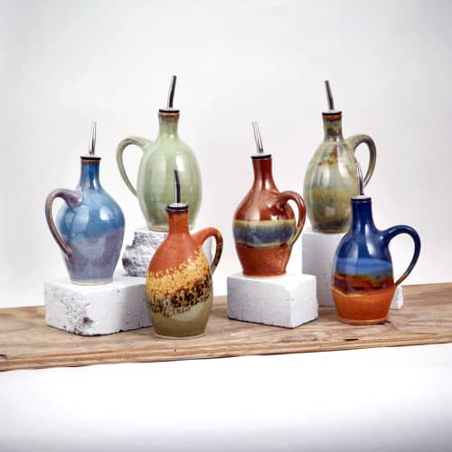 Oil Bottles | Tableware by Sunset Canyon Pottery | Sunset Canyon Pottery, Burnet Road, Austin, TX, United States in Austin