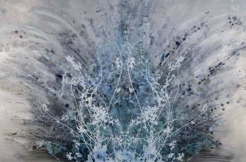 Snow Day No. 2 | Oil And Acrylic Painting in Paintings by Cara Enteles Studio | Walker Fine Art in Denver. Item composed of canvas