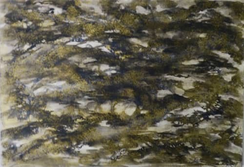 Golden Mist #1 | Oil And Acrylic Painting in Paintings by Chris Baumgartner-artist. Item composed of canvas