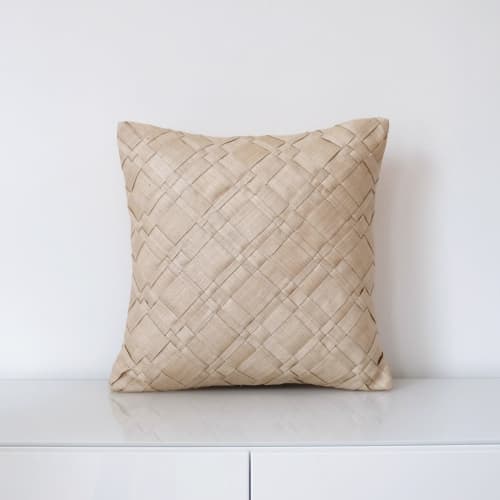 Pandan Weave Cushion Cover | Pillows by Kubo. Item made of fiber